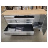 Trinity 66-inch Stainless Steel Rolling Workbench TLS-4813