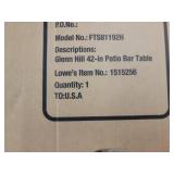 5 ct. Glenn Hill 42-inch Patio Bar Table  - 5 Factory Sealed