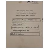 4 ct. Modern Charcoal Wood Dining Table FRD600 - 4 count Factory Sealed