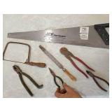 Mixed Hand Tool Collection with Ace Hardware Saw 7  items