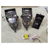 Outdoor Wall Lanterns with Moes Smart Switch Conversion one glass globe one plastic