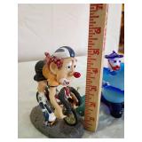 Road Warrior Slapstick Collection Figurine And Glass clown heart shape bowl