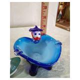 Road Warrior Slapstick Collection Figurine And Glass clown heart shape bowl