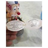 Road Warrior Slapstick Collection Figurine And Glass clown heart shape bowl
