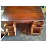 Traditional Seven Drawer Wooden Desk