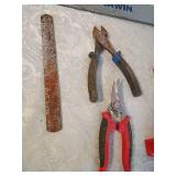 Mixed Tool Lot with Irwin Saw and Chicago Electric Battery 13 items