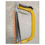2 saws Yellow Handle Hacksaw tree saw 12inLarge antique handsaw 22inch blade