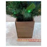 Pre-lit Artificial  Tree in Wooden Box 24 inches tall