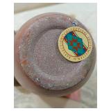 Southwestern Clay Pottery Set with Turquoise Design