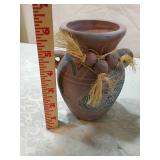Southwestern Clay Pottery Set with Turquoise Design