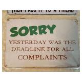 3-8x12 signs Humorous Metal Wall Sign Collection
