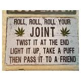 3-8x12 signs Humorous Metal Wall Sign Collection