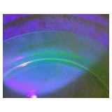 Uranium glass 10.5 8 inches uranium  Green Depression Glass Divided Plate