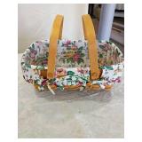 Longaberger Style Floral Lined Basket Set