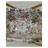 Longaberger Style Floral Lined Basket Set