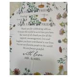 Floral Wedding Welcome Fan lot and wedding ring holder