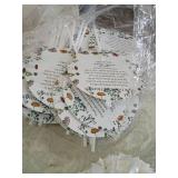 Floral Wedding Welcome Fan lot and wedding ring holder
