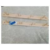 Wooden Peg Rack Wall Mount two