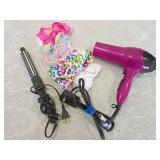Revlon Hair dryer curling iron and bows