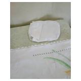 California Palm Trees Embroidered Linens Set with Bamboo Box