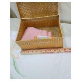 California Palm Trees Embroidered Linens Set with Bamboo Box