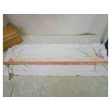 California Palm Trees Embroidered Linens Set with Bamboo Box