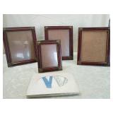 Decorative Mahogany Picture Frames Set one frame missing glass