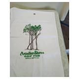 Caledonian Shores Golf Club Towel items as pictured and golf tees