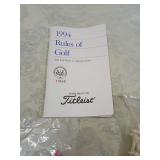Golf Rules Books & Accessories Collection(items as pictured)