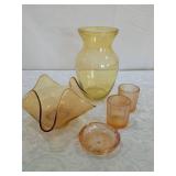 Amber Glass Collection Set