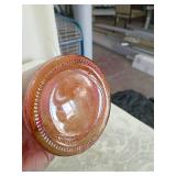 Red Glass Decorative Bowl Set with Bottles