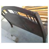 Traditional Wood Slat Bed Frame with Curved Headboard