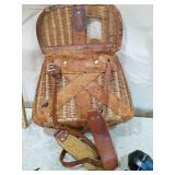 Woven Fishing Creel with Spincast Reels