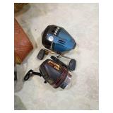 Woven Fishing Creel with Spincast Reels