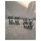 Stainless Steel Food Warmer Set with Decorative Baskets (items in pictures)