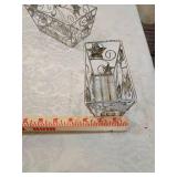 Stainless Steel Food Warmer Set with Decorative Baskets (items in pictures)