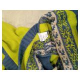 Dog lot including cone, sweater, and harnesses.