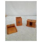 Art Deco Style Bakelite Desk Set with Metal Figures