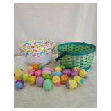 Easter Basket Set with Glitter Eggs