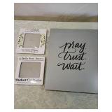 Inspirational Wall Art with Photo Frames Set