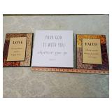 Inspirational Wall Art Set - Faith Love God Quote Plaques