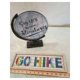 Travel Decor Set - World Globe and Colorful Sign