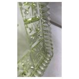 Light Green Depression Uranium Glass Relish Tray