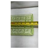 Light Green Depression Uranium Glass Relish Tray