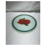Hand Painted Apple Glass Hot Plate