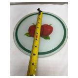 Hand Painted Apple Glass Hot Plate