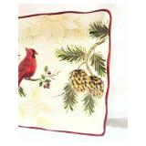 Maxcera Cardinal and Pinecone Square Plate