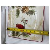 Maxcera Cardinal and Pinecone Square Plate