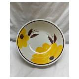 Italian Pottery Bowl with Yellow Flowers