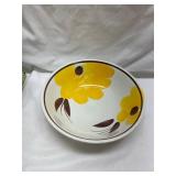 Italian Pottery Bowl with Yellow Flowers